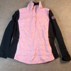 Women's Pink and Black Quilted Jacket 1473